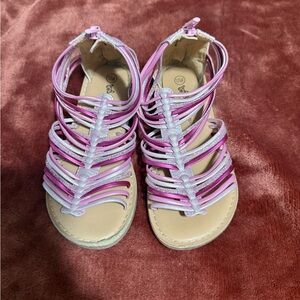 Self Esteem Girls Pink Multi-Strap Gladiator Sandals